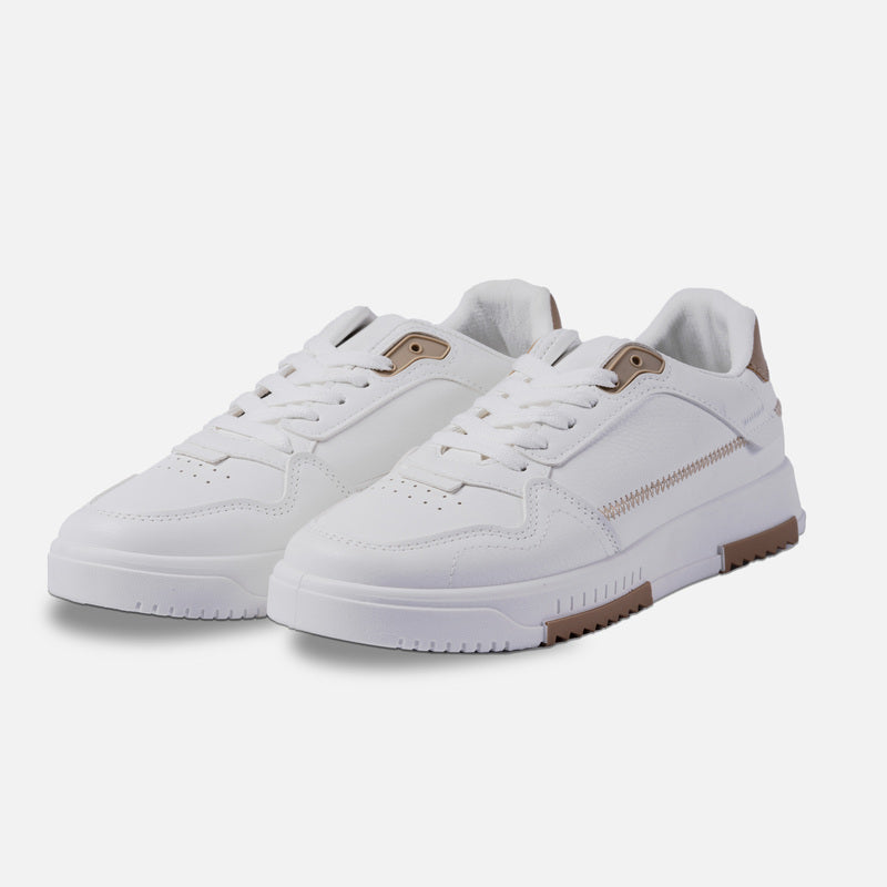 Sneakers Blanche Essence – Sable