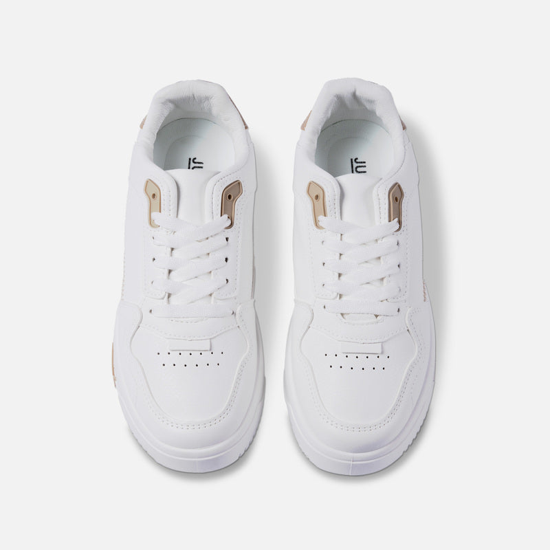 Sneakers Blanche Essence – Sable