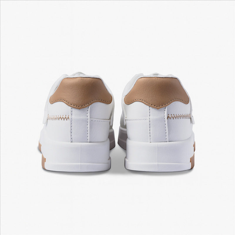 Sneakers Blanche Essence – Sable
