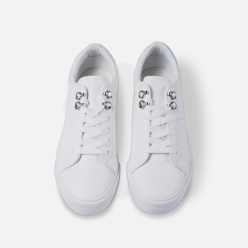 Sneakers Blanche Essence – Métal